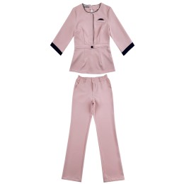 網上下單訂購中袖護士服套裝   個人設計女裝粉色修腰圓領護士服  護士服專門店  SKU044 網上下單訂購中袖護士服套裝   個人設計女裝粉色修腰圓領護士服  護士服專門店  SKU044